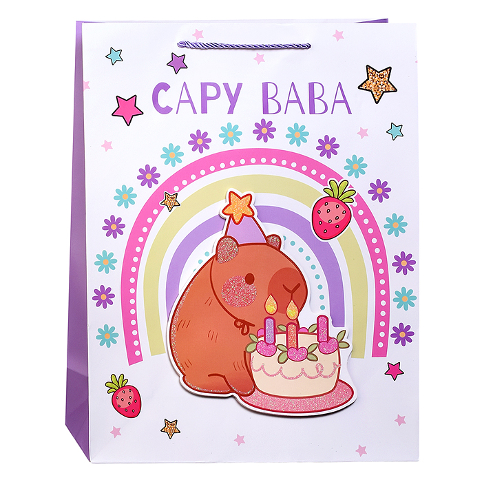 Пакет подарочный 00-7411 "Поздравляю!" 31*12*40см