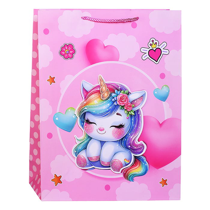 Пакет подарочный 00-7412 "Весёлого праздника" 31*12*40см