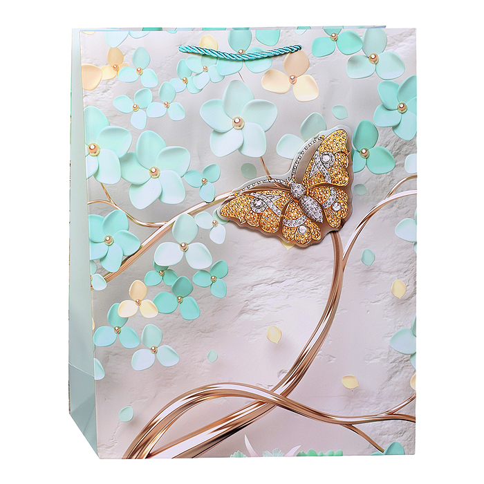 Пакет подарочный 00-7421 "Красивая бабочка" 31*12*40см