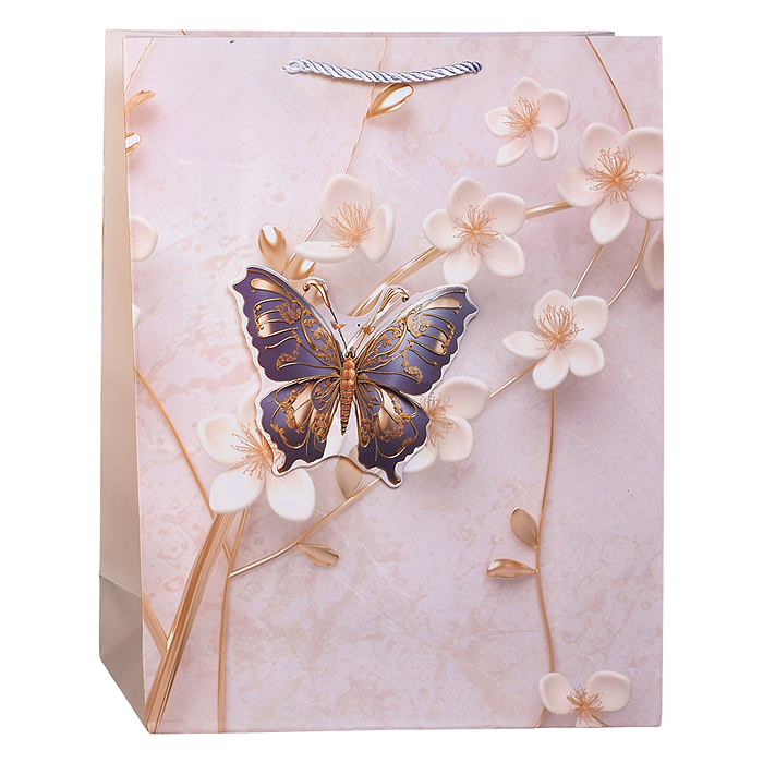 Пакет подарочный 00-7421 "Красивая бабочка" 31*12*40см