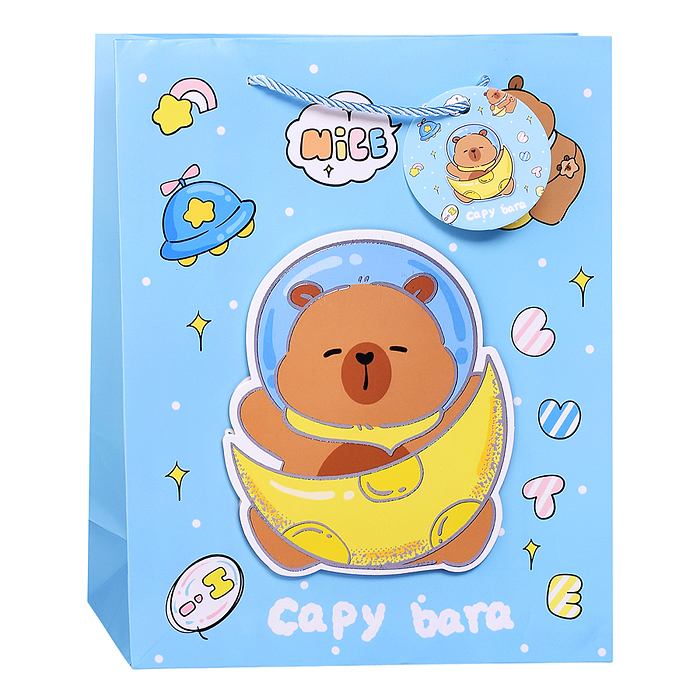 Пакет подарочный 00-7446 "Капибара" 26*32*10см