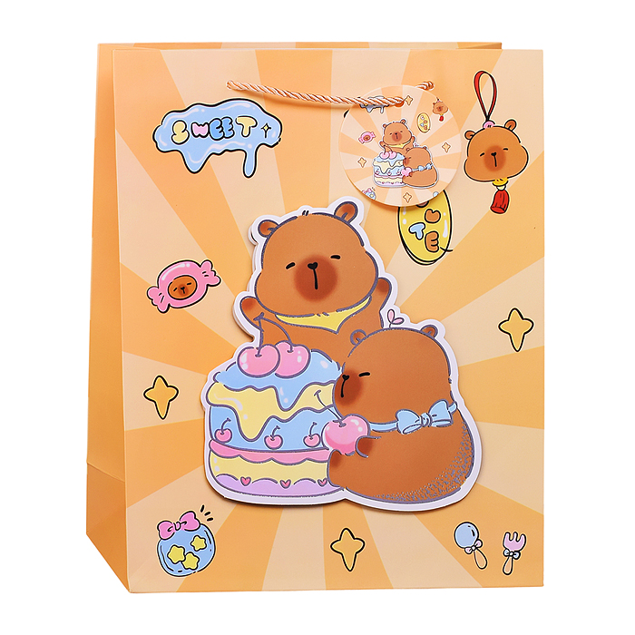 Пакет подарочный 00-7446 "Капибара" 26*32*10см