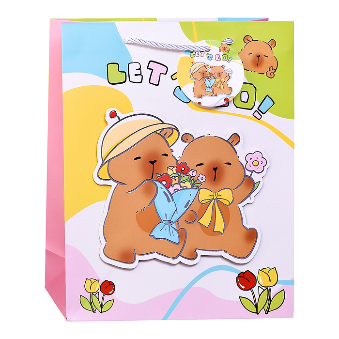 Пакет подарочный 00-7446 "Капибара" 26*32*10см