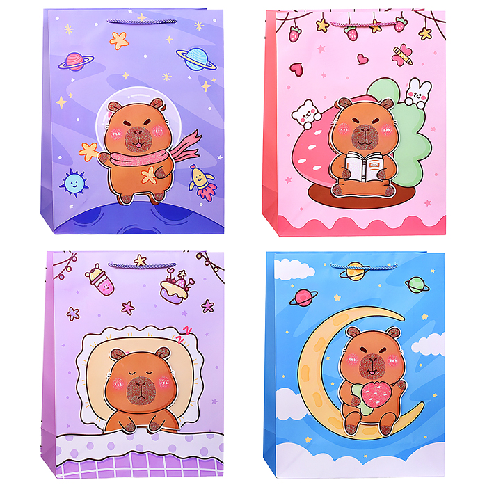 Пакет подарочный 00-7416 "Капибара" 31*12*40см