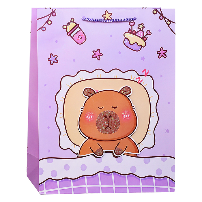 Пакет подарочный 00-7416 "Капибара" 31*12*40см