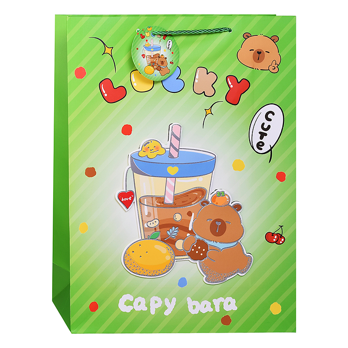 Пакет подарочный 00-7402 "Капибара" 30*41.5*12см