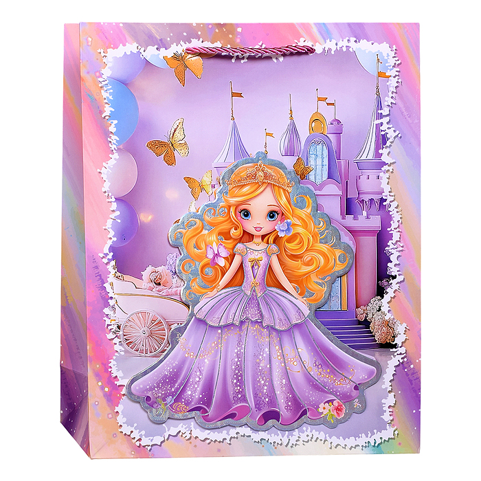 Пакет подарочный 00-7441 "Подарок для принцессы" 26*32*10см