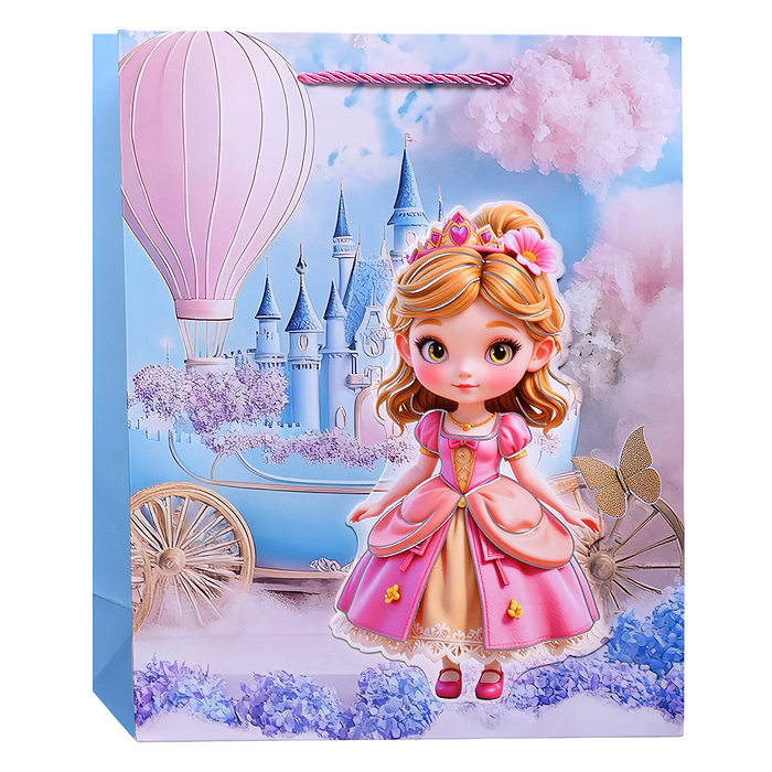 Пакет подарочный 00-7442 "Маленькой принцессе" 26*32*10см