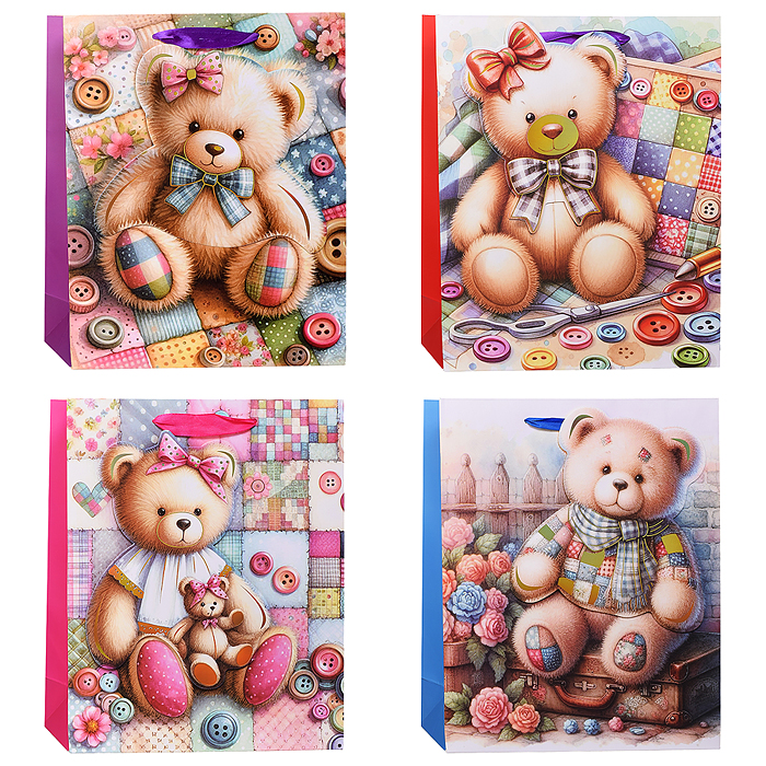 Пакет подарочный 00-7439 "Медвежонок" 26*32*10см