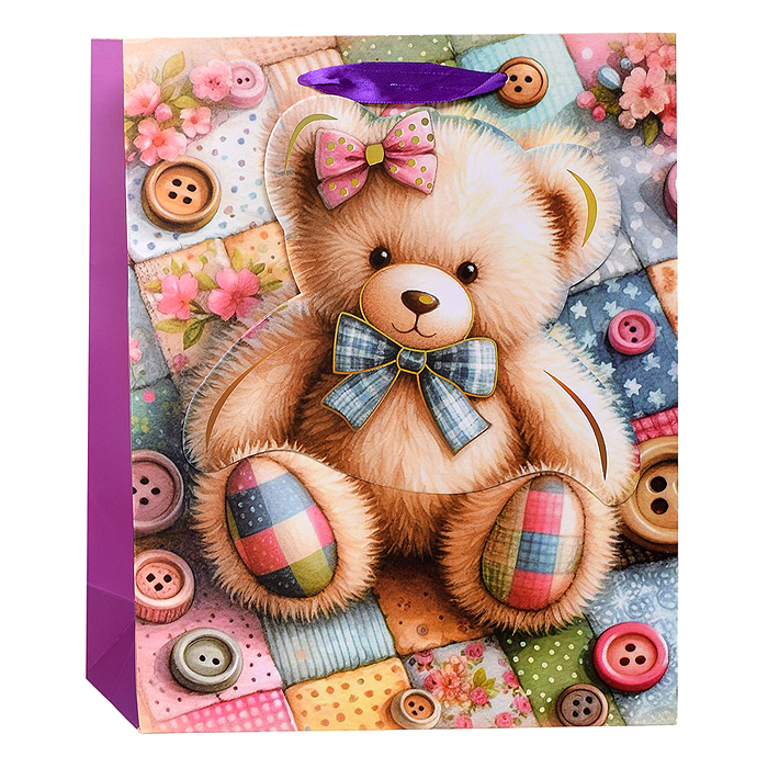 Пакет подарочный 00-7439 "Медвежонок" 26*32*10см