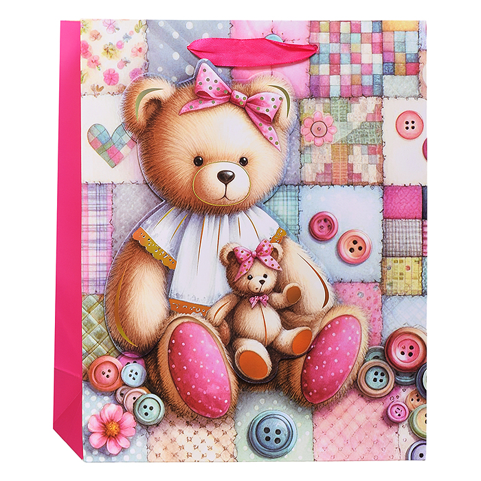 Пакет подарочный 00-7439 "Медвежонок" 26*32*10см