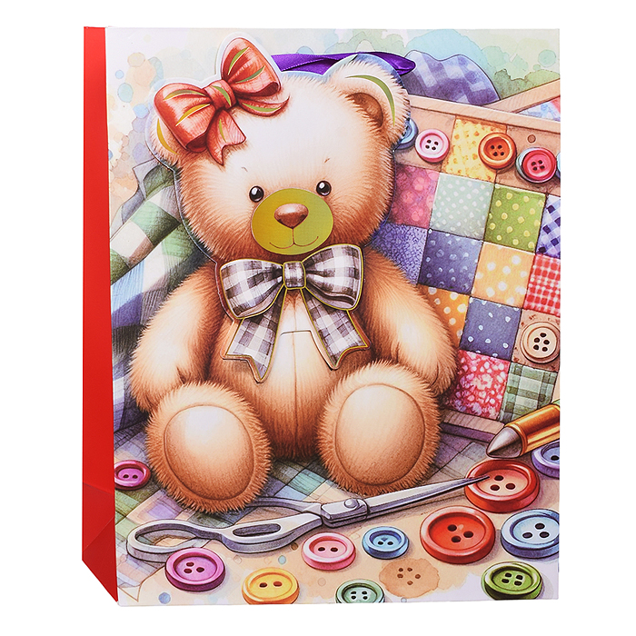 Пакет подарочный 00-7439 "Медвежонок" 26*32*10см