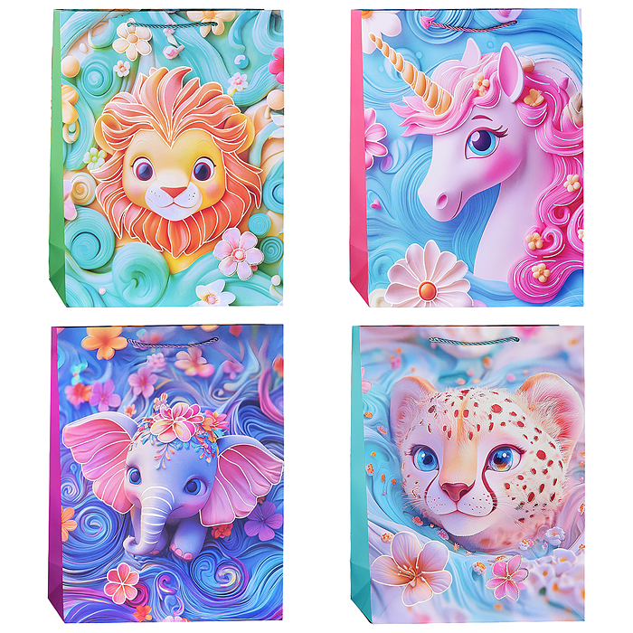 Пакет подарочный 00-7417 "Яркое поздравление" 31*12*40см