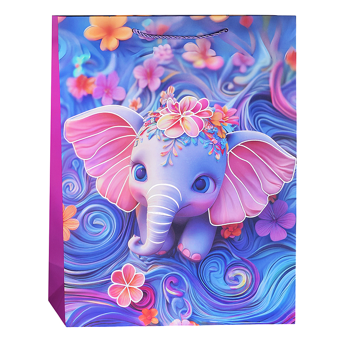 Пакет подарочный 00-7417 "Яркое поздравление" 31*12*40см