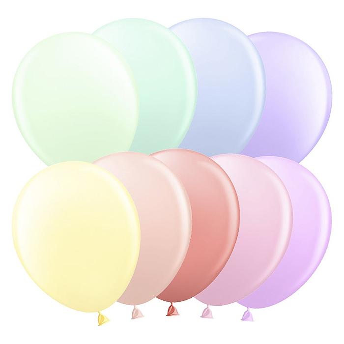 Шар (10''/25 см) Макарунс, Ассорти, лайт, 100 шт.