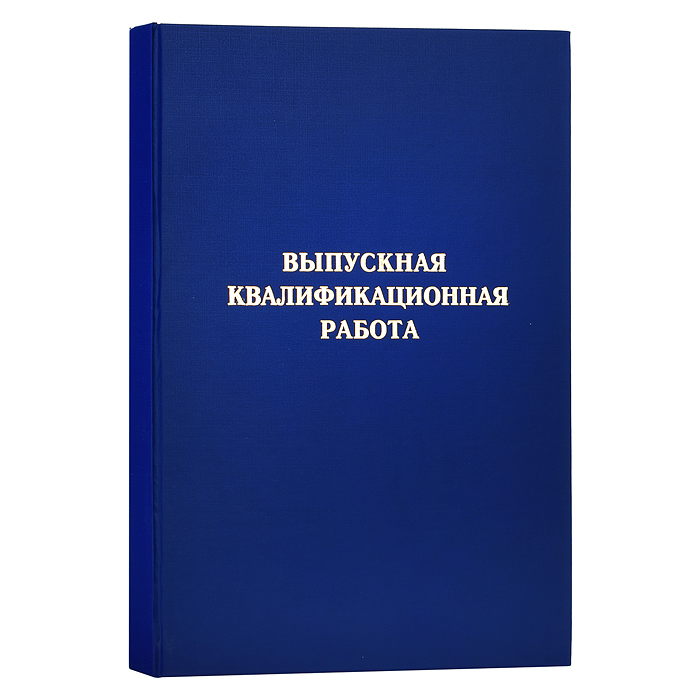 Папка "Выпускная квалификационная работа" A4 (220x305 мм) бумвинил, шнуровка, без листов, с