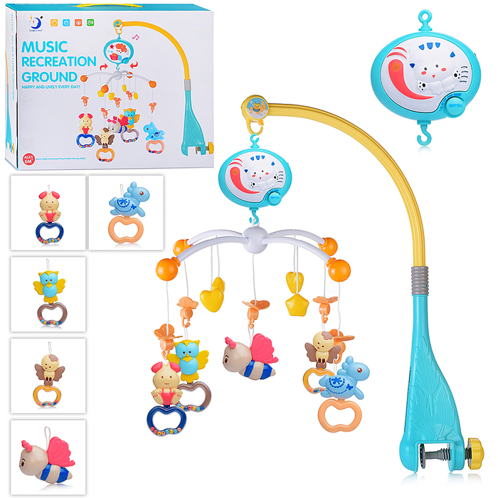 Мобиль HL2020-45 "Очаровашки" музыкальный, на кроватку, в коробке