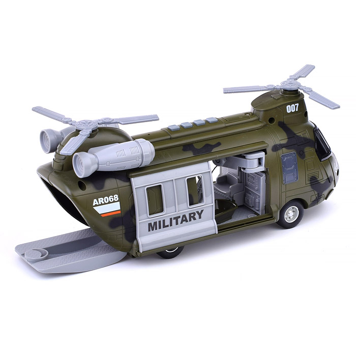 Вертолет WY641A "Транспортер" 1:16 (свет, звук) на батарейках, в коробке  