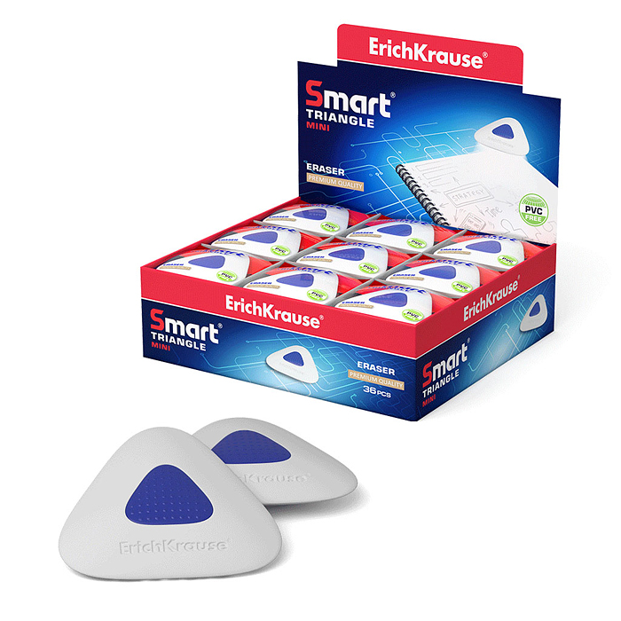 Ластик с пластиковым держателем Smart Mini Triangle 