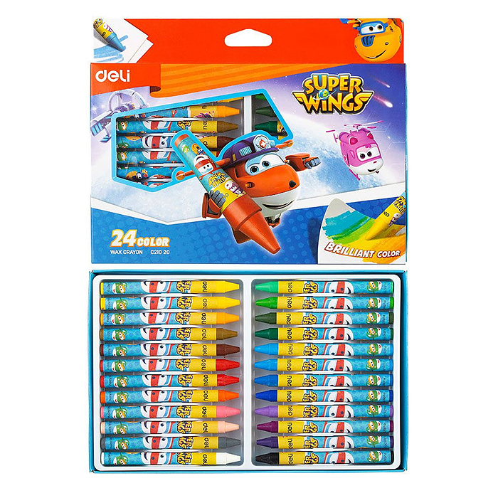 Восковые мелки Super Wings 24цв. картон.кор./европод.