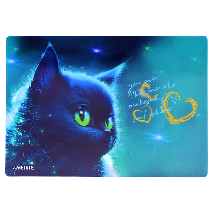 Покрытие настольное для лепки 3D "Black Cat" 33x23 см, пластиковое 600 мкм, с цветным рисун