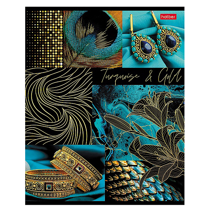 Тетрадь 48л клетка "Fashion gold"