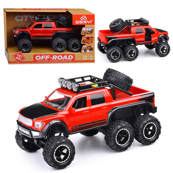 Машина WY470A "Внедорожник" 1:16 (свет, звук) в коробке