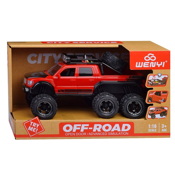 Машина WY470A "Внедорожник" 1:16 (свет, звук) в коробке