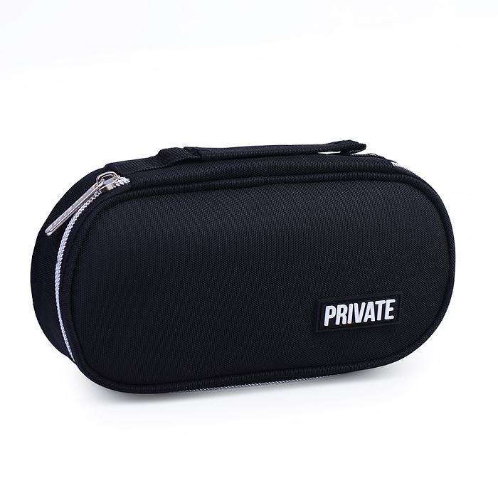 Пенал "Private" 21x10x6 см, овальный для 60 предметов, с внутренним органайзером-тройной ст