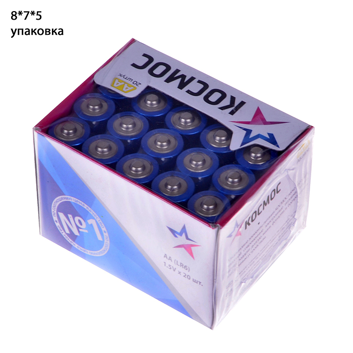 Батарейки алкалиновые Космос LR6 (20шт.) Батарейки алкалиновые Космос LR6 (20шт.)