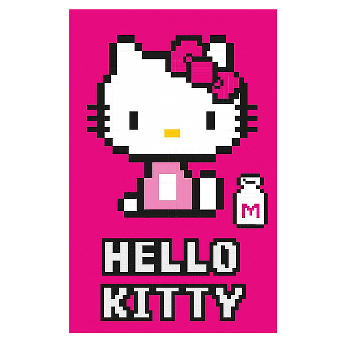 Блокнот Hello Kitty-4, формат А7, размер 65*98 мм, клетка, 40 листов на скрепке, блок-офсет, ц