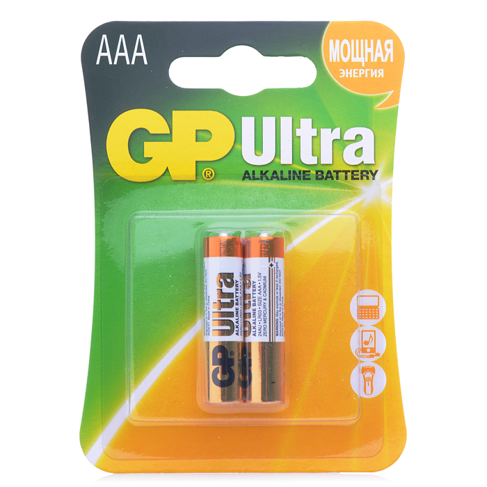 Батарейка алкалиновая GP 24AU-CR2 Ultra, LR03