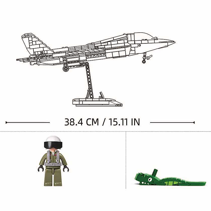 Конструктор M38-B1186 "Истребитель J-35" (838 дет.)