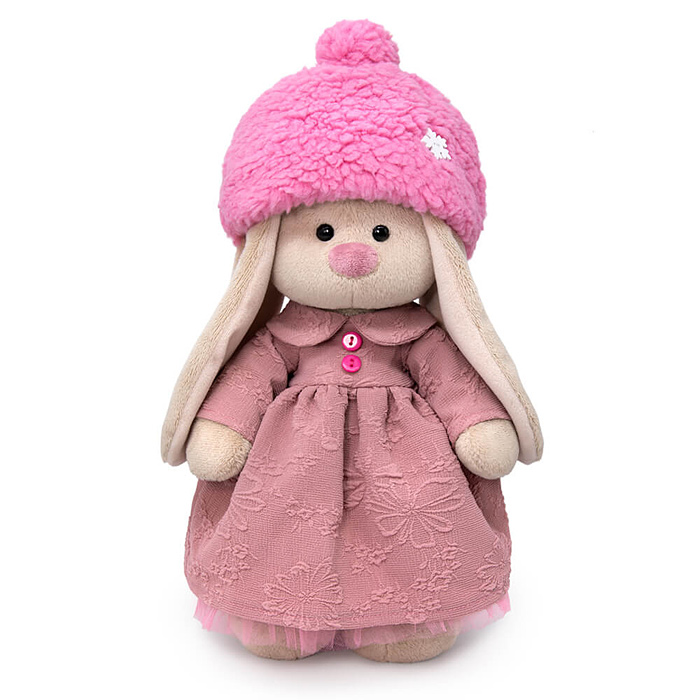 Зайка Ми в платье и меховой шапке (большой) Зайка Ми в платье и меховой шапке (большой)