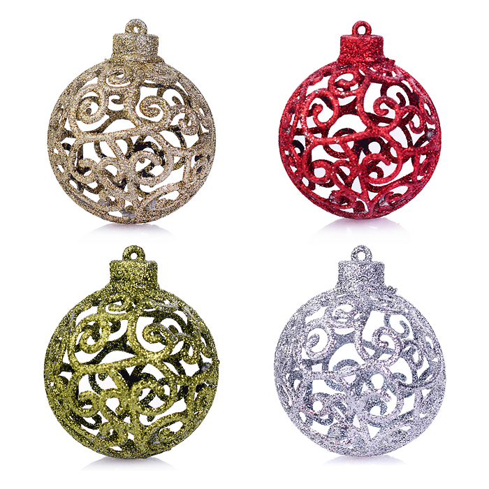 Новогоднее украшение S1040 "Шары" в пакете