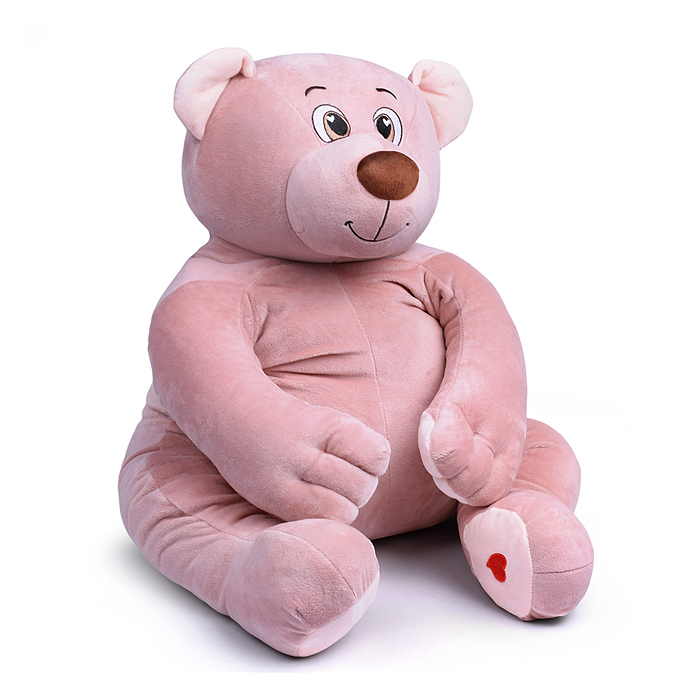 Медведь Лари, 85см (сидя 45см), пудровый Медведь Лари, 85см (сидя 45см), пудровый