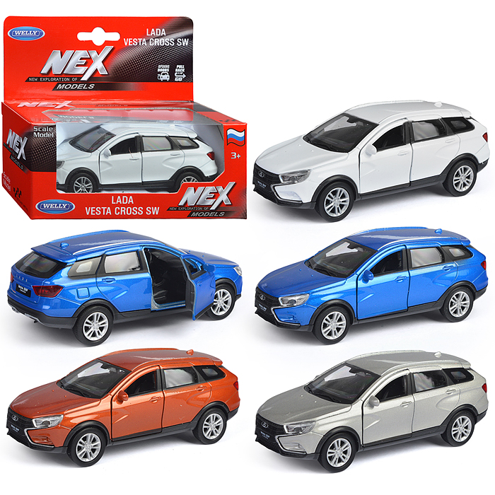 Машинка 1:38 LADA Vesta SW Cross, пруж. мех., цвет в асс.