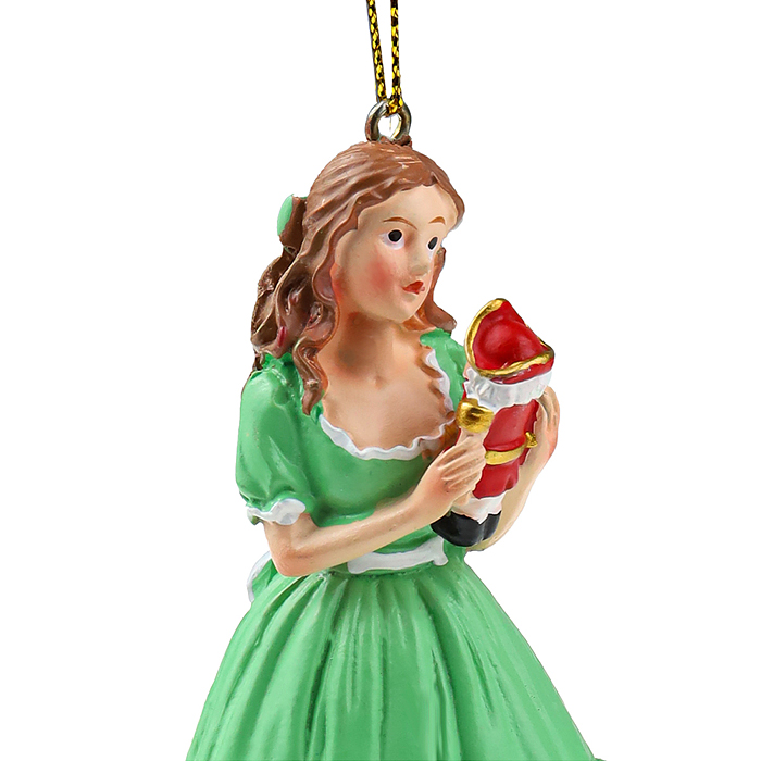 Полирезиновая подвеска Балерина с щелкунчиком, 5,5*10см., (собств. разраб.) 