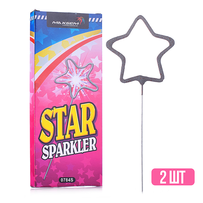 Бенгальские огни "Star" 170 мм ("Звезда", в уп. 2 шт.) * в кор. 150 уп. Срок до 01.02.27 Бенгальские огни "Star" 170 мм ("Звезда", в уп. 2 шт.) * в кор. 150 уп. Срок до 01.02.27