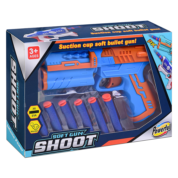 Пистолет 631B "Soft gun shoot-1" в коробке