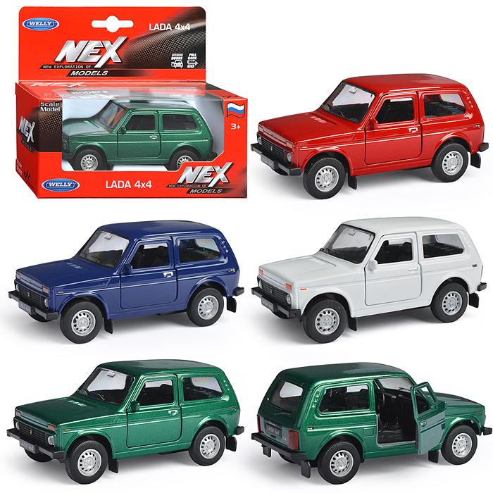 Машинка 1:38 LADA Niva, пруж. мех., цвет в асс.