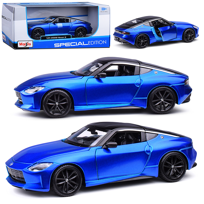 Машинка Die-cast 2023 Nissan Z, 1:24, синяя, открывающиеся двери, Maisto, 32904BU (10013160/151223/3