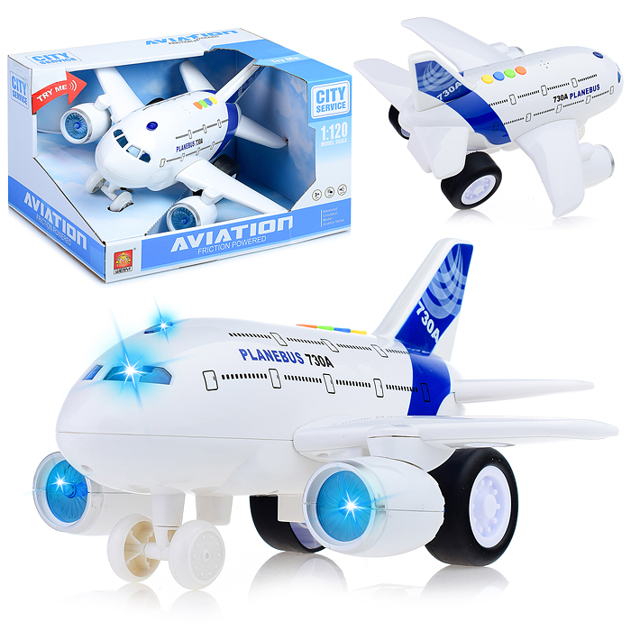 Самолет WY730A "Planebus 730A" 1:120 (свет, звук) в коробке