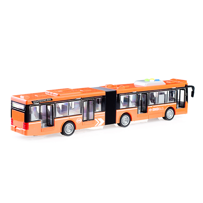 Автобус WY913B "Гармошка" 1:16 (свет, звук)  в коробке