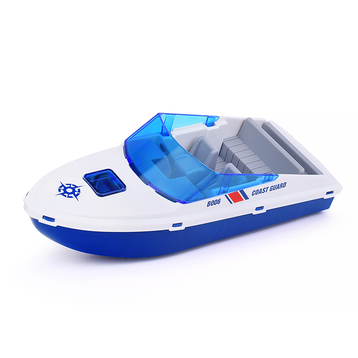 Машина WY571M "Автовоз" с катером 1:16 (свет, звук) в коробке (цвет синий)