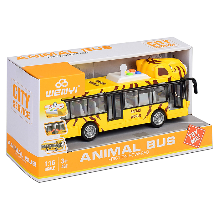 Автобус WY917A "Тигр" 1:16 (свет, звук) в коробке