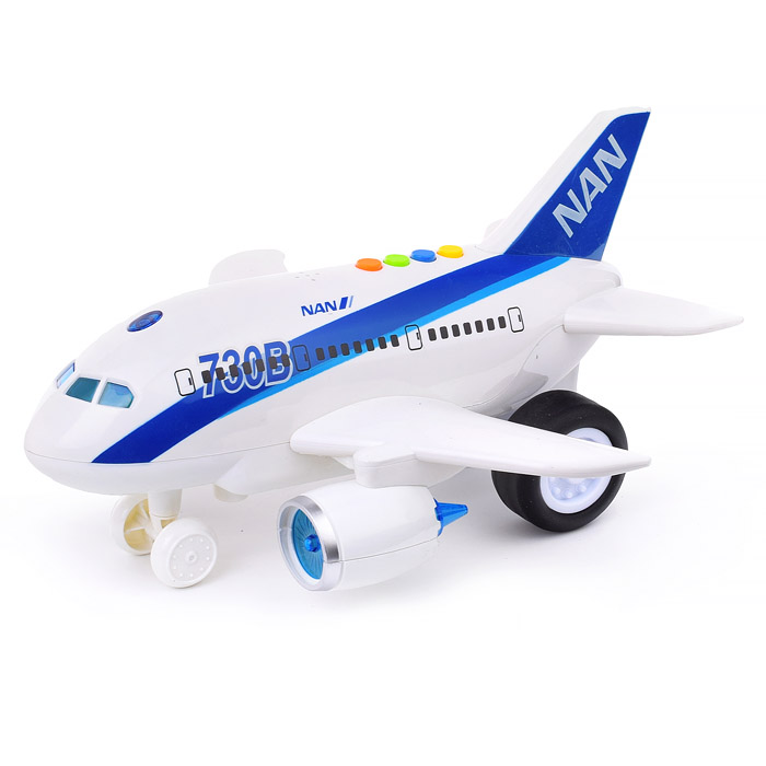 Самолет WY730B "Авиация" 1:120 (свет, звук) на батарейках, в коробке