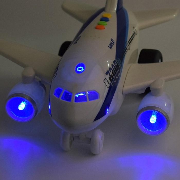 Самолет WY730B "Авиация" 1:120 (свет, звук) на батарейках, в коробке