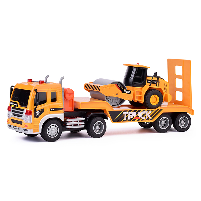 Машина WY571Q "Эвакуатор" с катком, в коробке