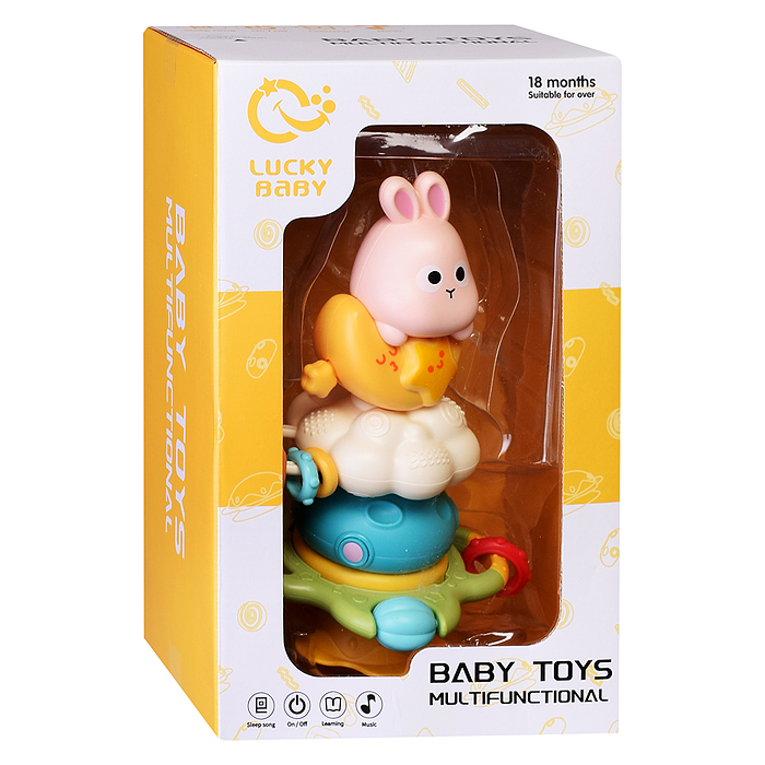 Игрушка развивающая LDJ235 "Зайчонок на месяце" в коробке